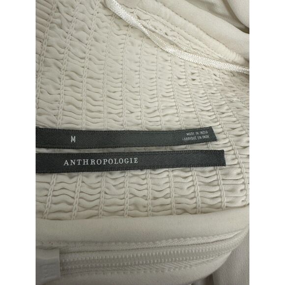 By Anthropologie Strapless Floral Applique Mini Dress Sweetheart Cream Medium - Picture 7 of 8